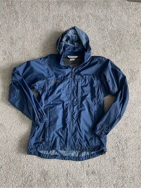 Columbia Blue Unisex Packable Hood Raincoat
